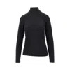 Ea Bodywear Lyocell And Wool Blend Turtleneck In Black