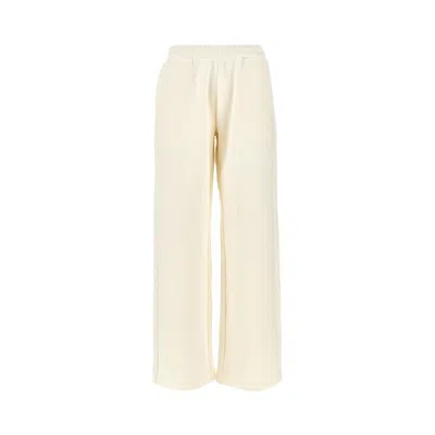 Ea Bodywear Stretch Gabardine Loungewear Pants In White