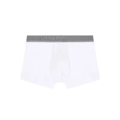 Ea Bodywear Stretch Modal Boxer Shorts In White