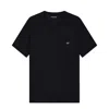 Ea Bodywear Stretch Modal T-shirt With Logo Embroidery In Black