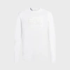Ea7 Man Sweatshirt White Size 3xl Cotton, Elastane