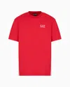 Ea7 Official Store 7 Lines Cotton Crew-neck T-shirt In Red