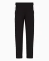Ea7 7 Lines Cotton Joggers In Black