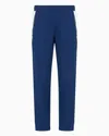 Ea7 7 Lines Cotton Joggers In Blue