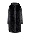 Ea7 A Cotton-padded Suit With A Hooded Jacket In Black