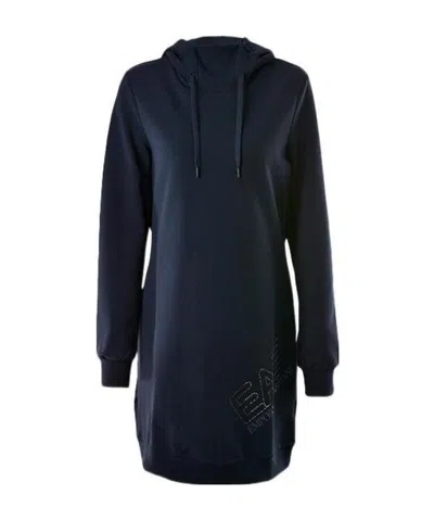 Ea7 A Dress With A Hot Diamond Logo In Black