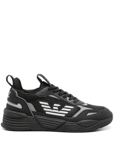 Ea7 Ace Runner Chunky Sneakers In Black
