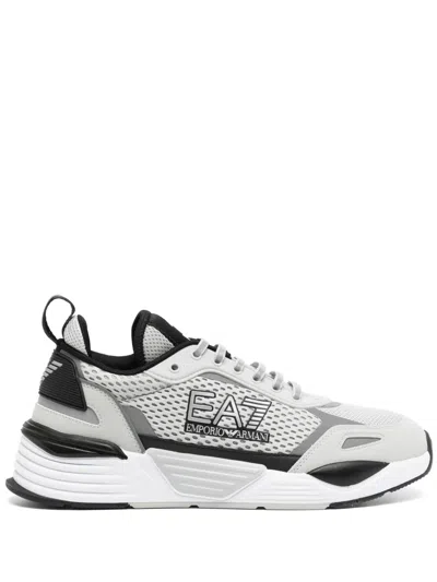 Ea7 Ace Runner Mesh Sneakers In Grey