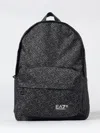 Ea7 All-over Printed Logo Polyester Backpack In Black