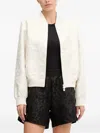 Ea7 Animal-pattern Satin Bomber Jacket In Neutral