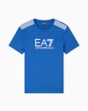 Ea7 Asv 7 Lines Cotton-blend Jersey Crew-neck T-shirt