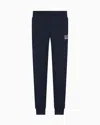 Ea7 Asv 7 Lines Cotton-blend Joggers In Black