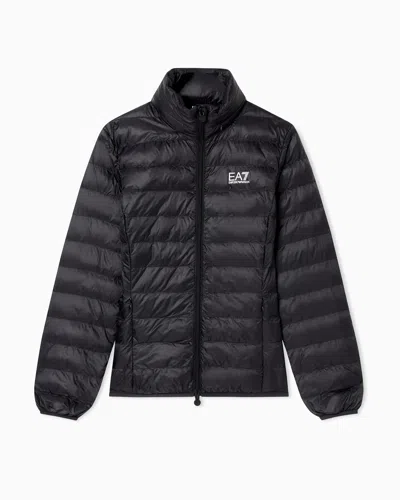 Ea7 Asv Core Lady Lightweight Nylon Padded Jacket In Black