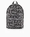 Ea7 Asv Printed Recycled-fabric Graphic Series Backpack In Black