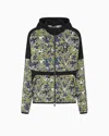 Ea7 Asv Visibility Hooded Sweatshirt In An Organic Cotton Blend In Black