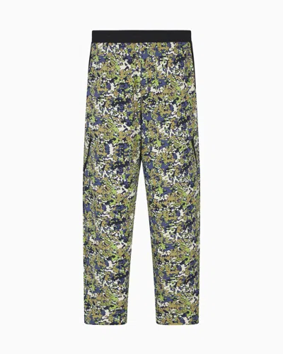 Ea7 Asv Visibility Trousers In An Organic Cotton Blend In Green