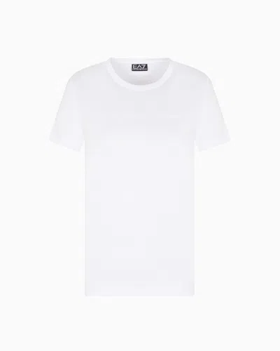 Ea7 Athletic Velour Viscose-blend Crew-neck T-shirt