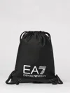 Ea7 Logo-print Drawstring Backpack In Black