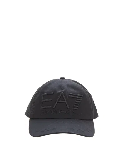 Ea7 Baseball Cap In Black