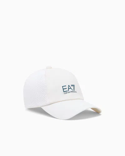 Ea7 Baseball Cap In Technical Fabric In Sand
