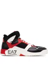 Ea7 Mid-top Basketball Sneakers In Red