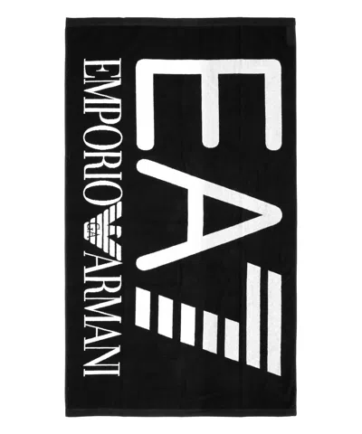 Ea7 Beach Towel In Black
