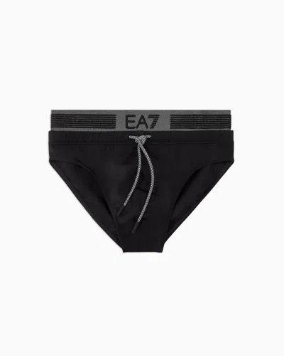 Ea7 Beachwear Briefs In Black