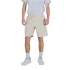 Ea7 Beige Cotton Bermuda In Neutral