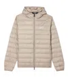 Ea7 Beige Hood Jacket In Multi
