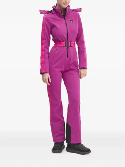 Ea7 Belted Ski Jumpsuit In Pink