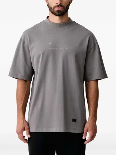 Ea7 Beyond Gravity Graphic-print T-shirt In Gray
