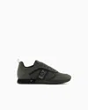 Ea7 Black And White Laces Sneakers In Green