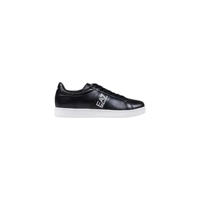 Ea7 Black And White Leather Sneakers