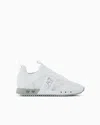 Ea7 Black And White Carbon Sneakers In White