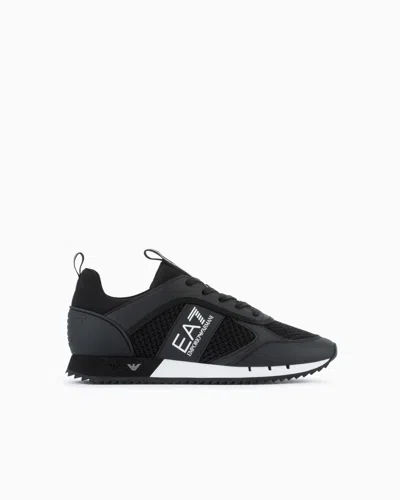 EA7 BLACK AND WHITE CARBON SNEAKERS