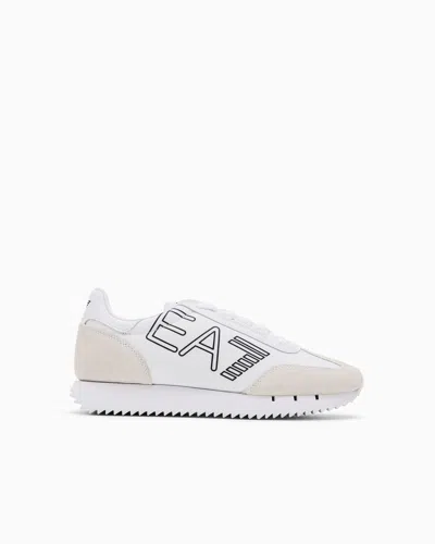 Ea7 Black And White Vintage Sneakers