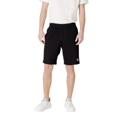 Ea7 Black Cotton Bermuda Shorts
