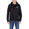 Ea7 Logo-detail Hooded Sweatshirt In Black