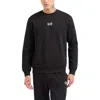 Ea7 Black Cotton Sweatshirt In Multi