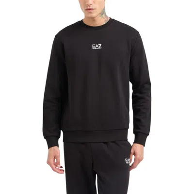Ea7 Black Cotton Sweatshirt In Multi