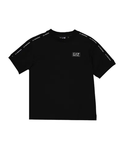 Ea7 Black Cotton T-shirt