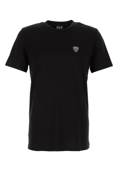Ea7 Black Crewneck T-shirt