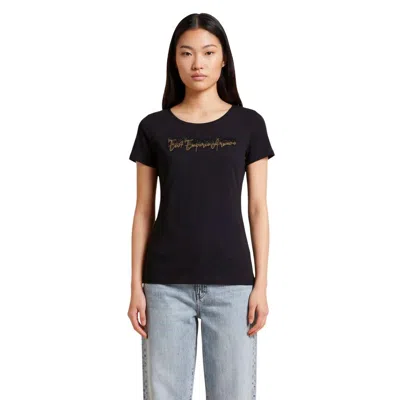 Ea7 Black Elastane T-shirt