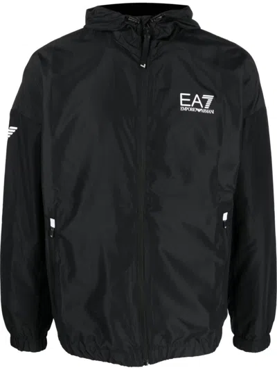 Ea7 Black Logo Jacket