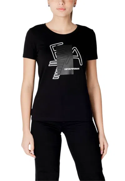 Ea7 Black Logo Round Neck T-shirt