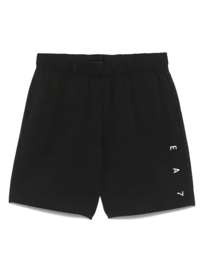 EA7 BLACK LOGO SHORTS