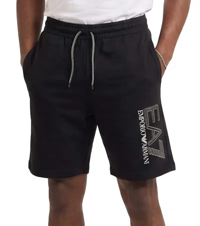 Ea7 Black Logo Shorts