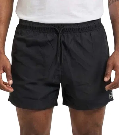 Ea7 Black Logo Shorts