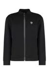 Ea7 Black Logo Track Jacket In Black