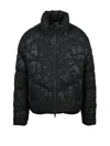 Ea7 Monogram-print Puffer Jacket In Black